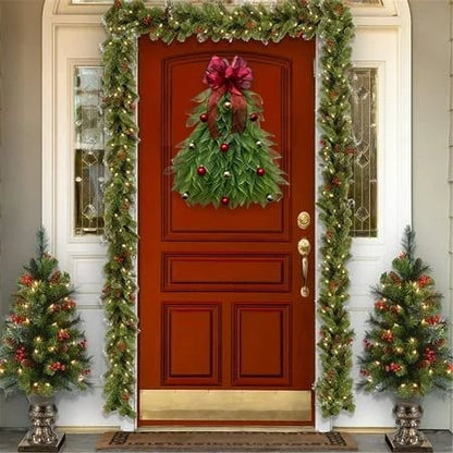 🎄Farmhouse Christmas Tree Garland for Front Door