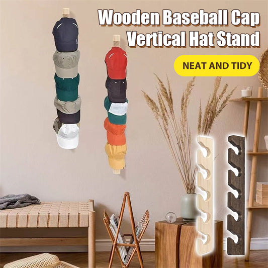 Houten Baseball Cap Verticale Hoedenstandaard