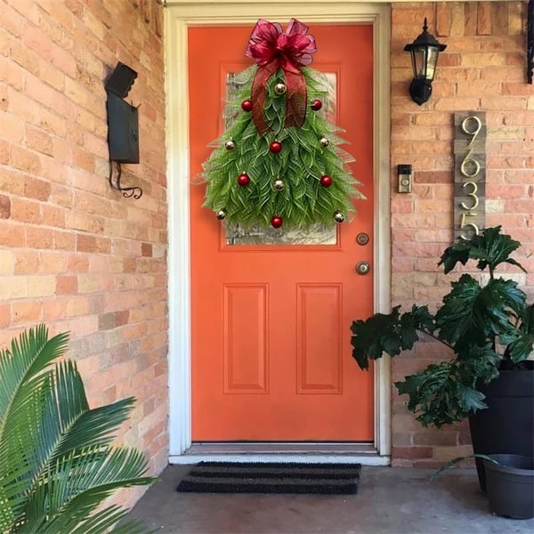 🎄Farmhouse Christmas Tree Garland for Front Door