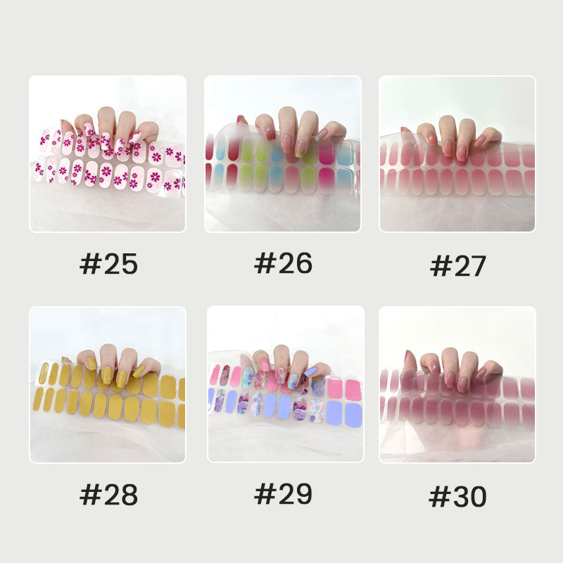 👉Semi-cured Gel Nail Patch Kit