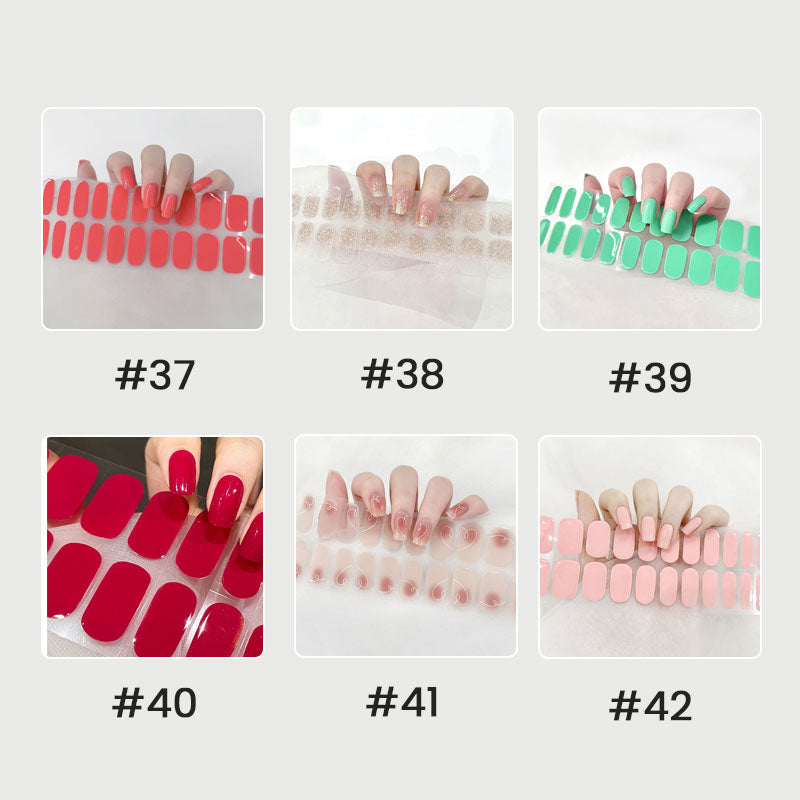 👉Semi-cured Gel Nail Patch Kit