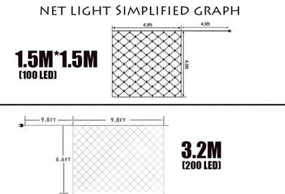 Net Mesh waterdichte lichtslingers💡