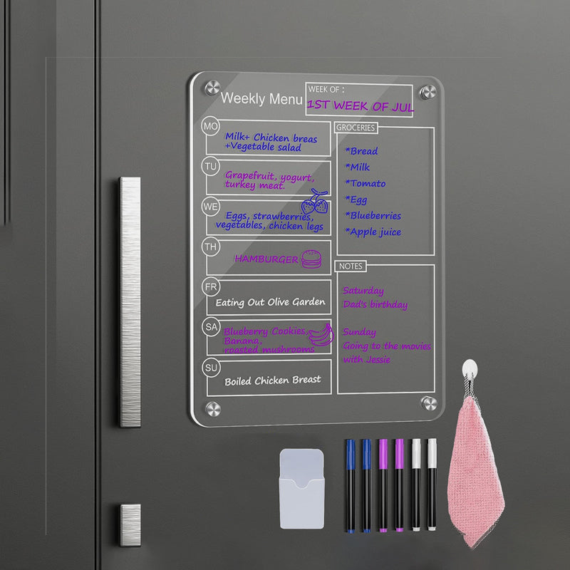 📆Magnetische Planningsplanner Voor Koelkast [Permanent Herbruikbaar]