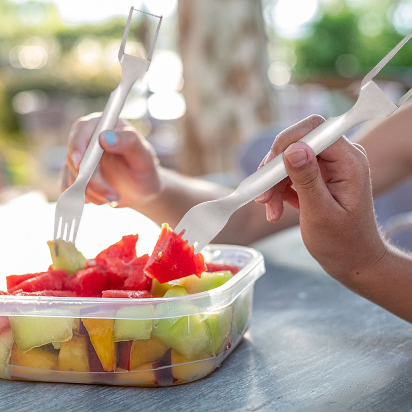 🔥2-in-1 roestvrijstalen fruitsnijder