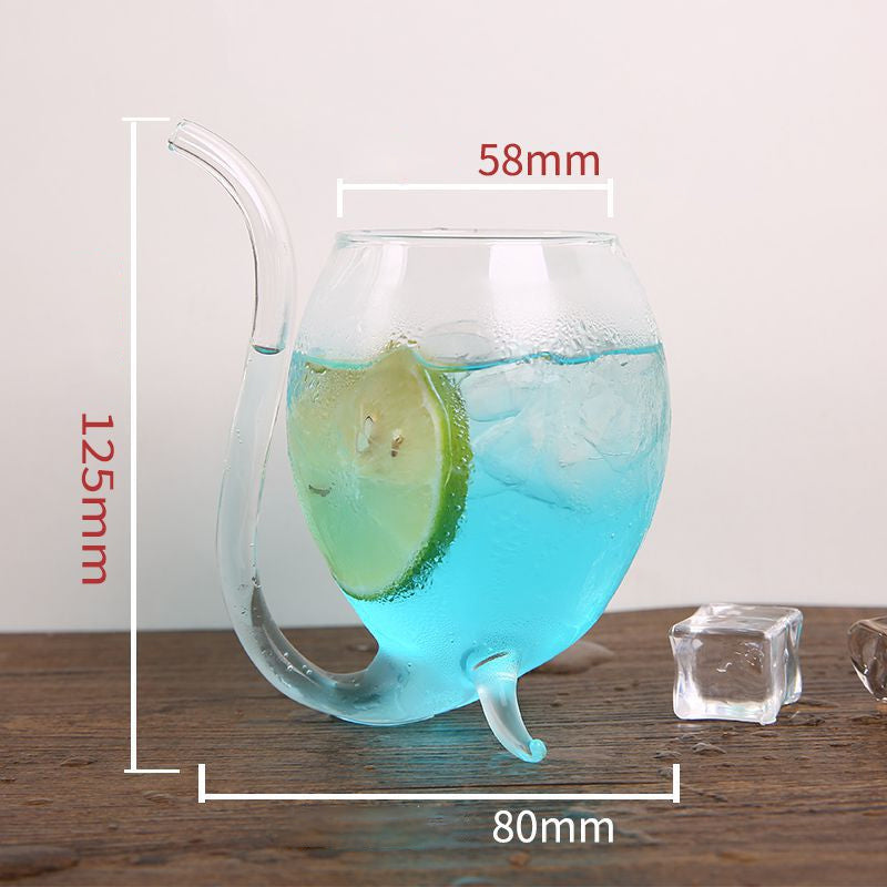 Creatief vampierglas cocktailglas met rietje