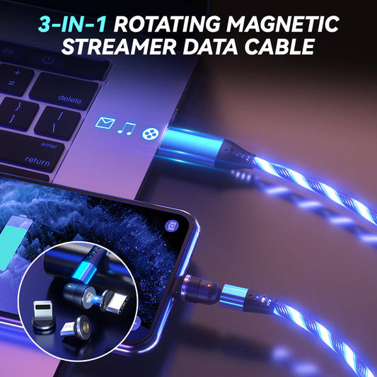 3-In-1 roterende magnetische streamer datakabel