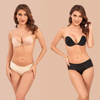 Zelfklevende Bra Rugloze Strapless Herbruikbare Kleverige Onzichtbare Push Up Bra Voor Vrouwen