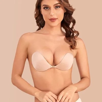 Zelfklevende Bra Rugloze Strapless Herbruikbare Kleverige Onzichtbare Push Up Bra Voor Vrouwen